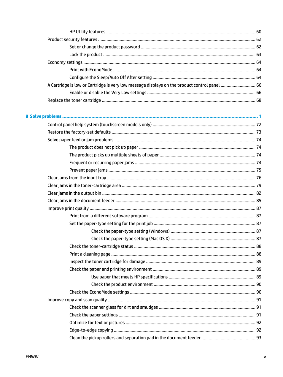 HP LaserJet Pro MFP M127fw User Manual | Page 7 / 122