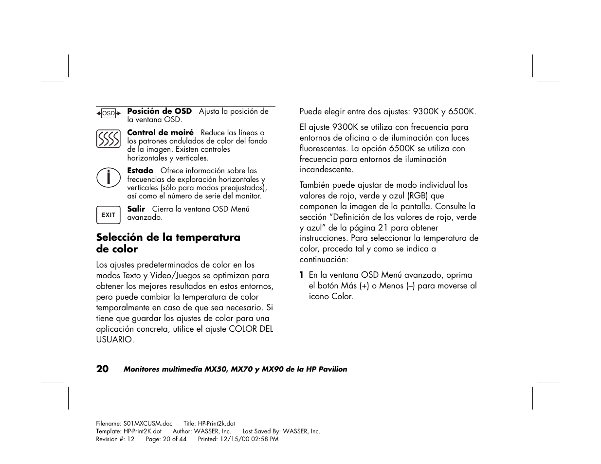 HP Pavilion mx90 19 inch Monitor User Manual | Page 108 / 128