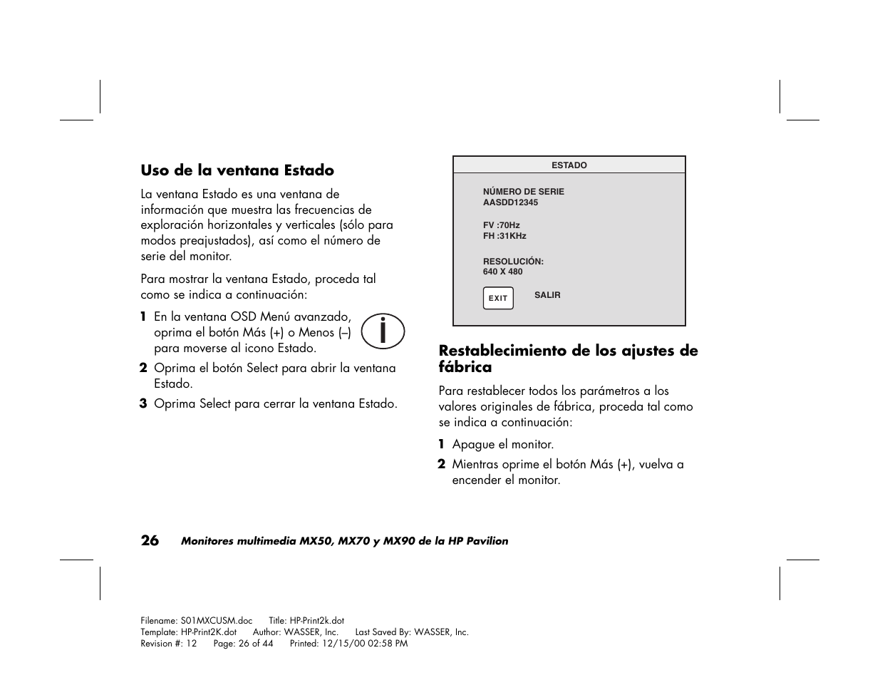 HP Pavilion mx90 19 inch Monitor User Manual | Page 114 / 128