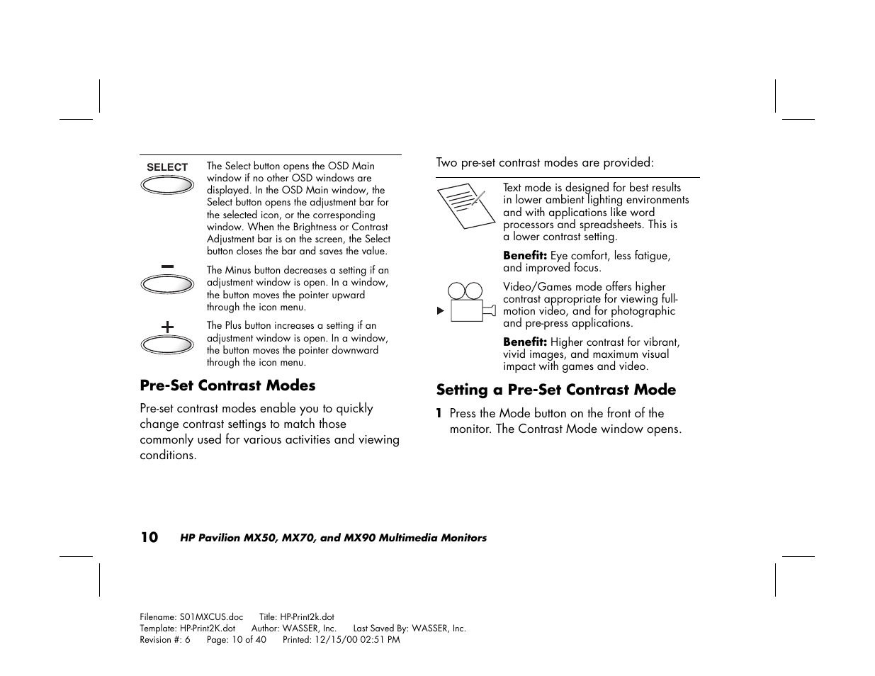 HP Pavilion mx90 19 inch Monitor User Manual | Page 14 / 128