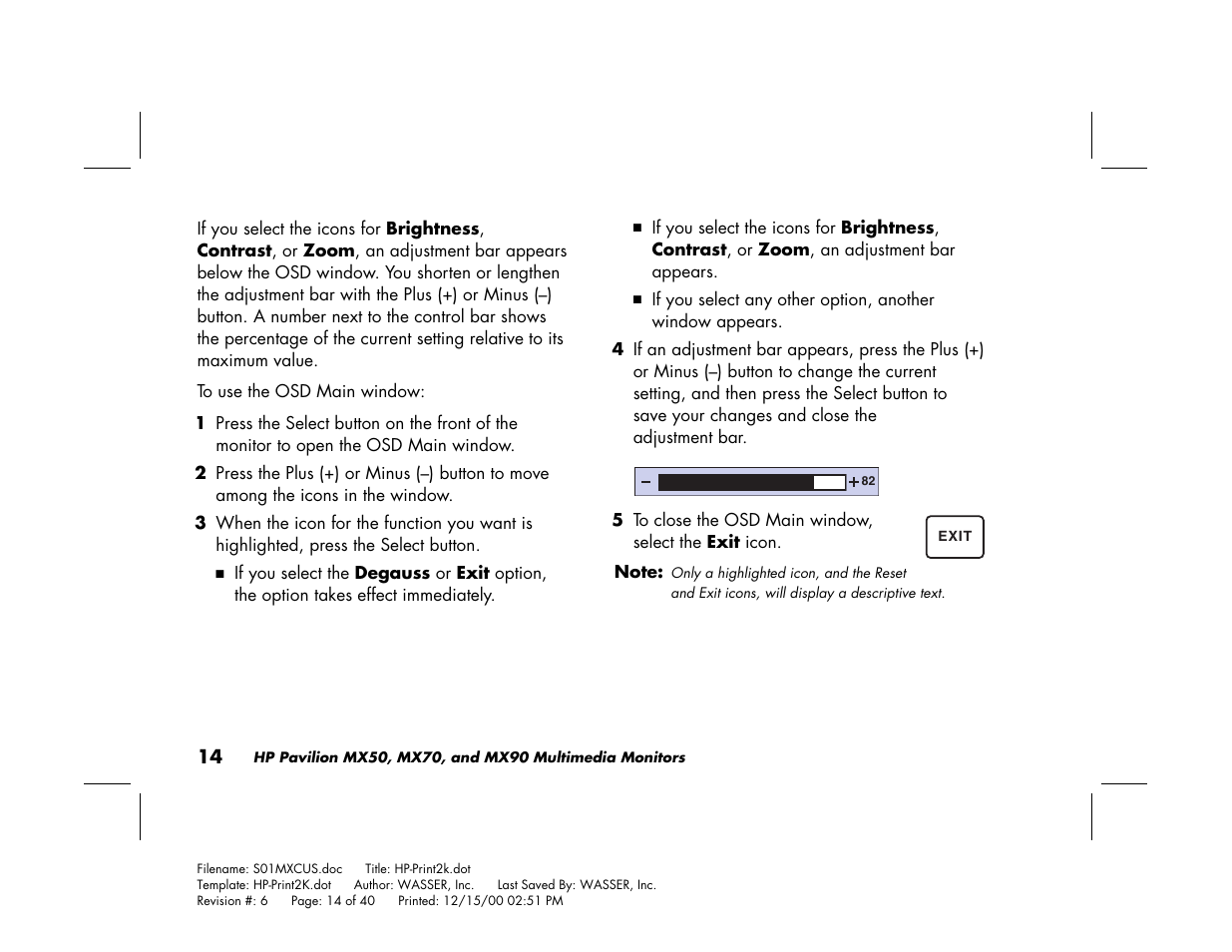 HP Pavilion mx90 19 inch Monitor User Manual | Page 18 / 128