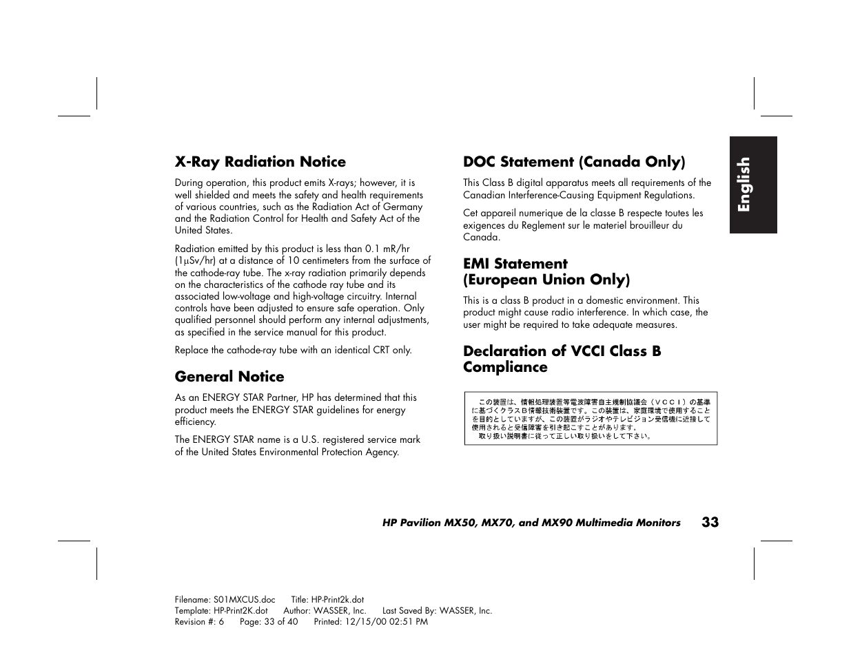English | HP Pavilion mx90 19 inch Monitor User Manual | Page 37 / 128