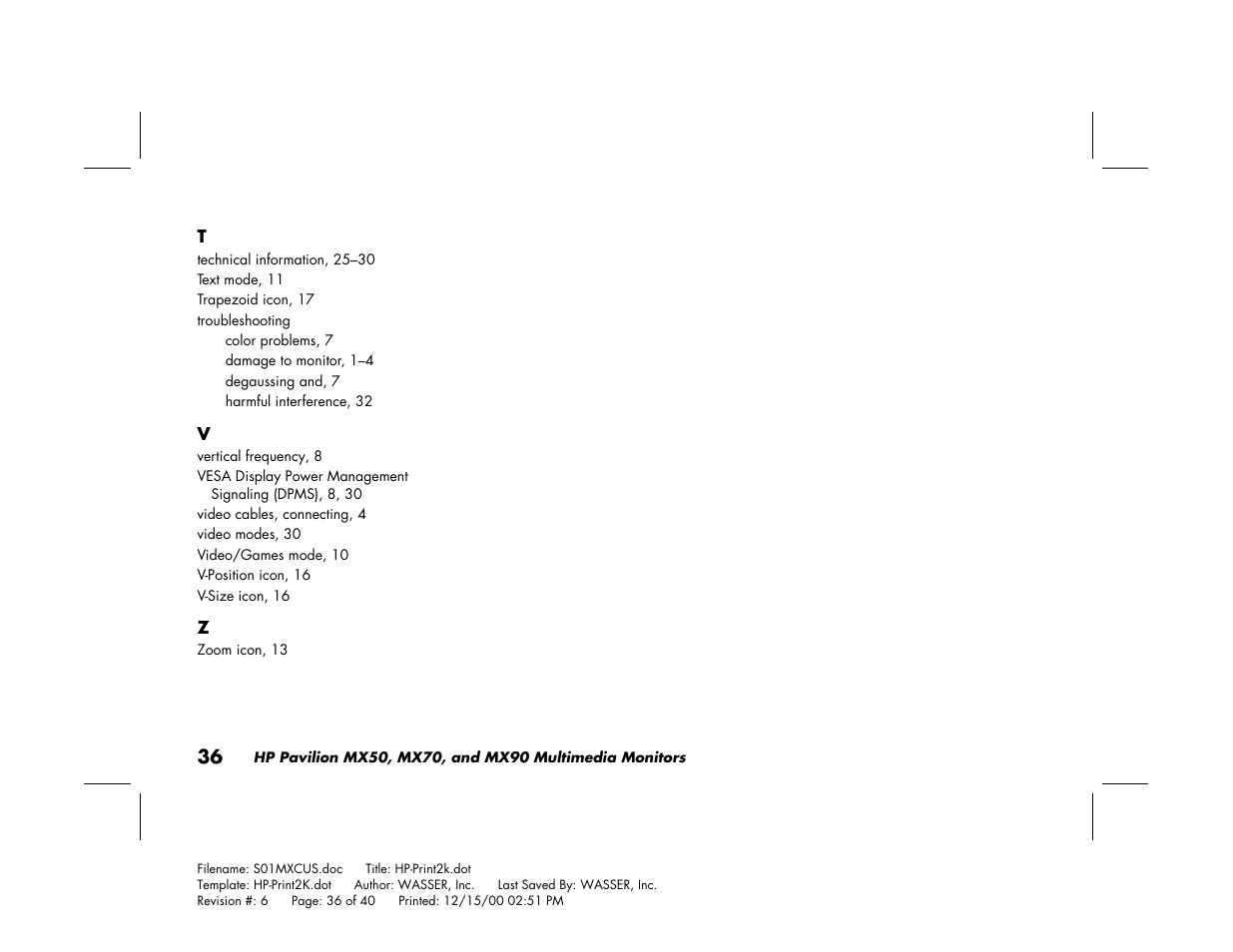 HP Pavilion mx90 19 inch Monitor User Manual | Page 40 / 128