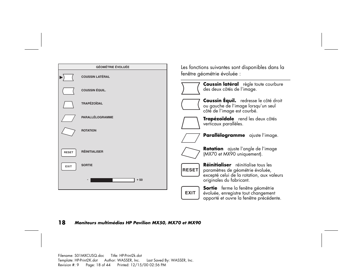 HP Pavilion mx90 19 inch Monitor User Manual | Page 62 / 128