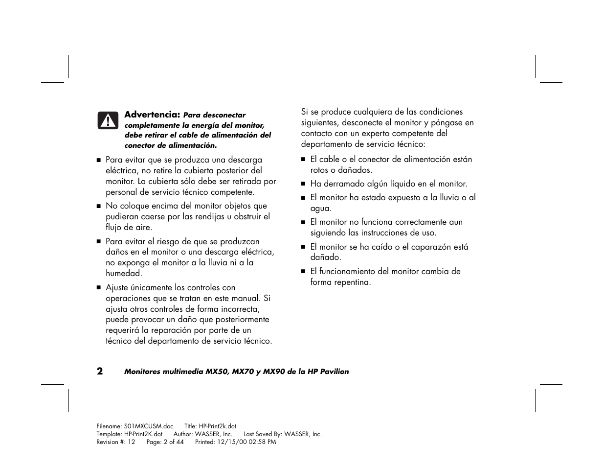 HP Pavilion mx90 19 inch Monitor User Manual | Page 90 / 128