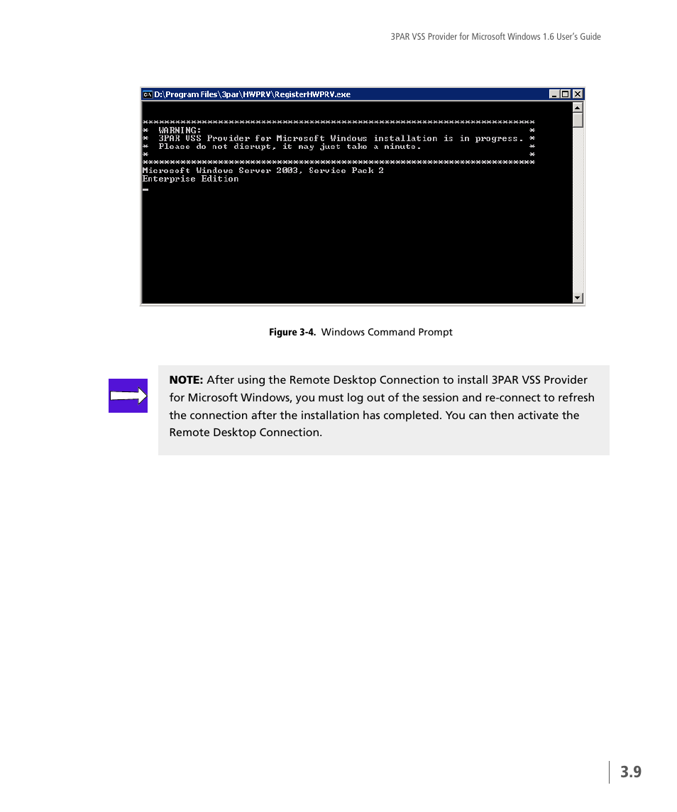 HP 3PAR VSS Provider Software User Manual | Page 25 / 56