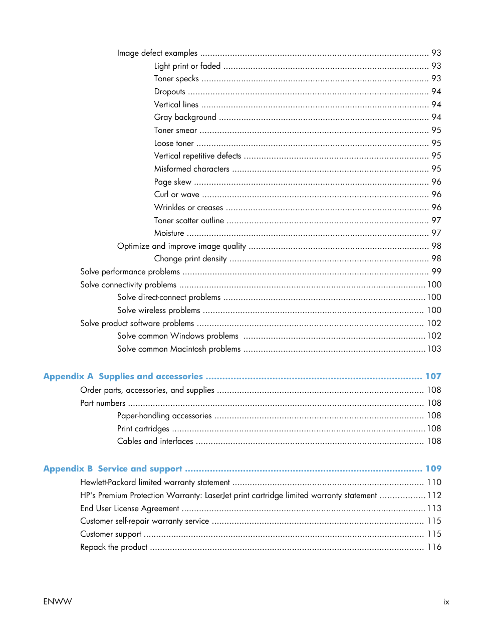 HP LASERJET PRO P1102w User Manual | Page 11 / 158