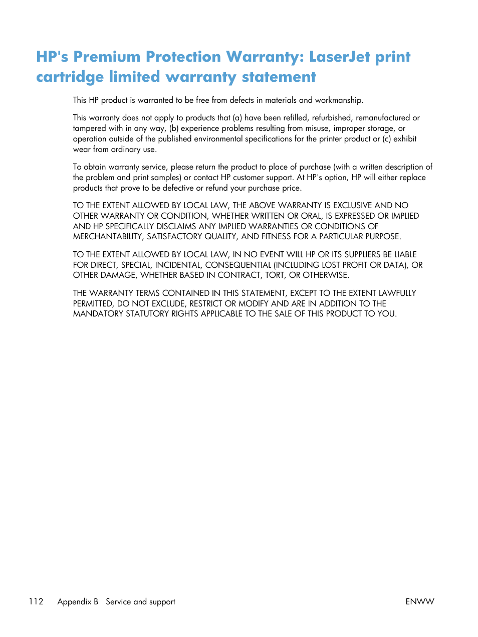 HP LASERJET PRO P1102w User Manual | Page 126 / 158