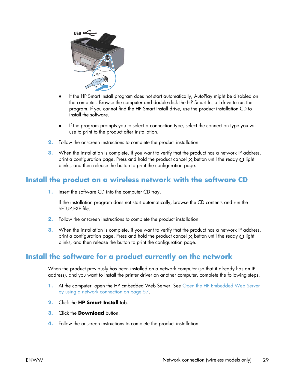 HP LASERJET PRO P1102w User Manual | Page 43 / 158
