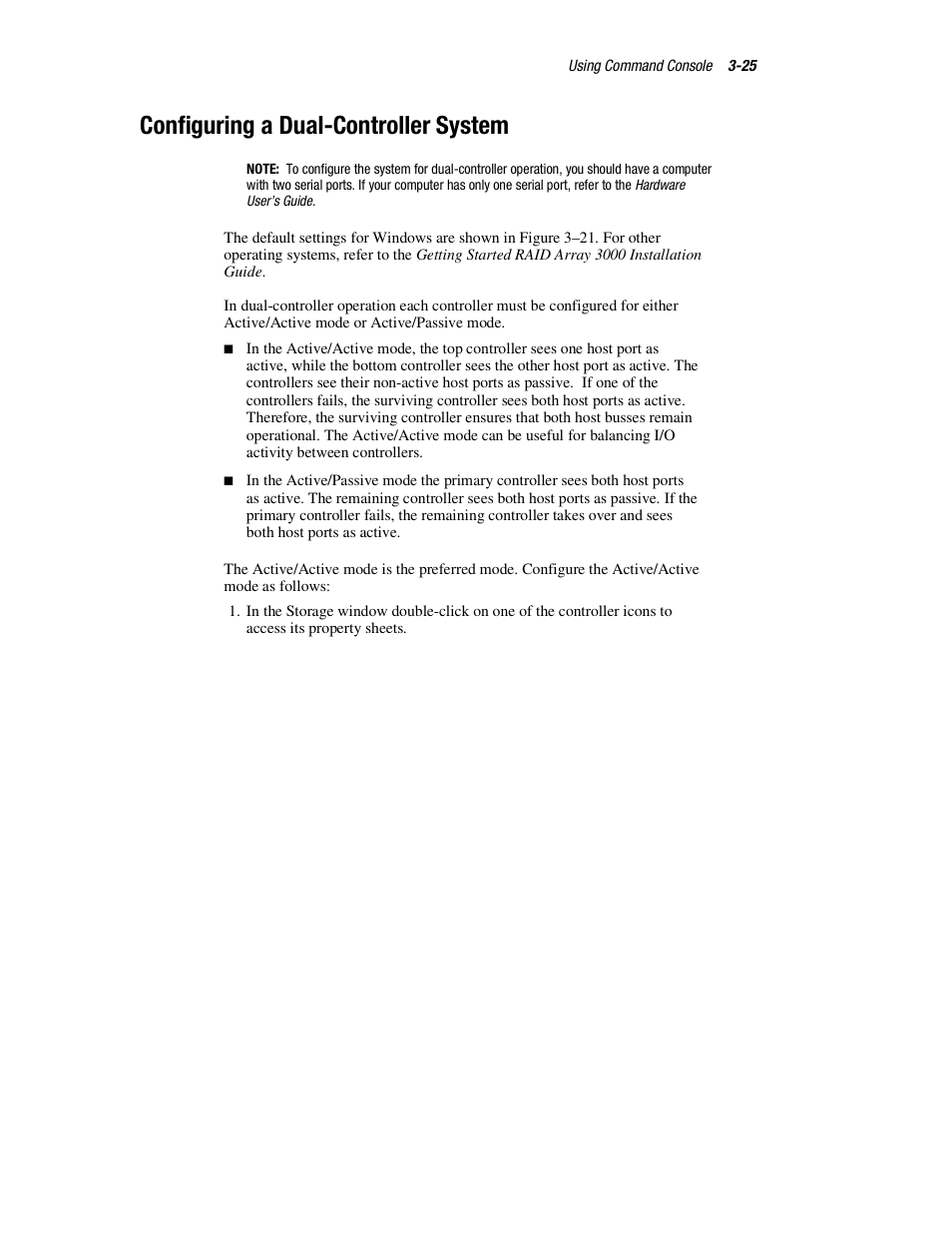 Configuring a dual-controller system | HP StorageWorks 3000 RAID Array User Manual | Page 71 / 126