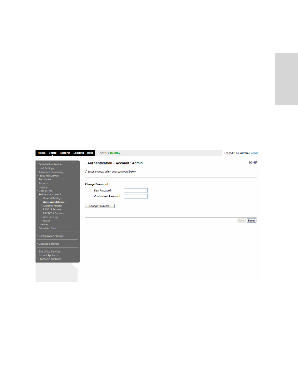 Setting the administrative password | HP StorageWorks Enterprise File Services WAN Accelerator User Manual | Page 111 / 194