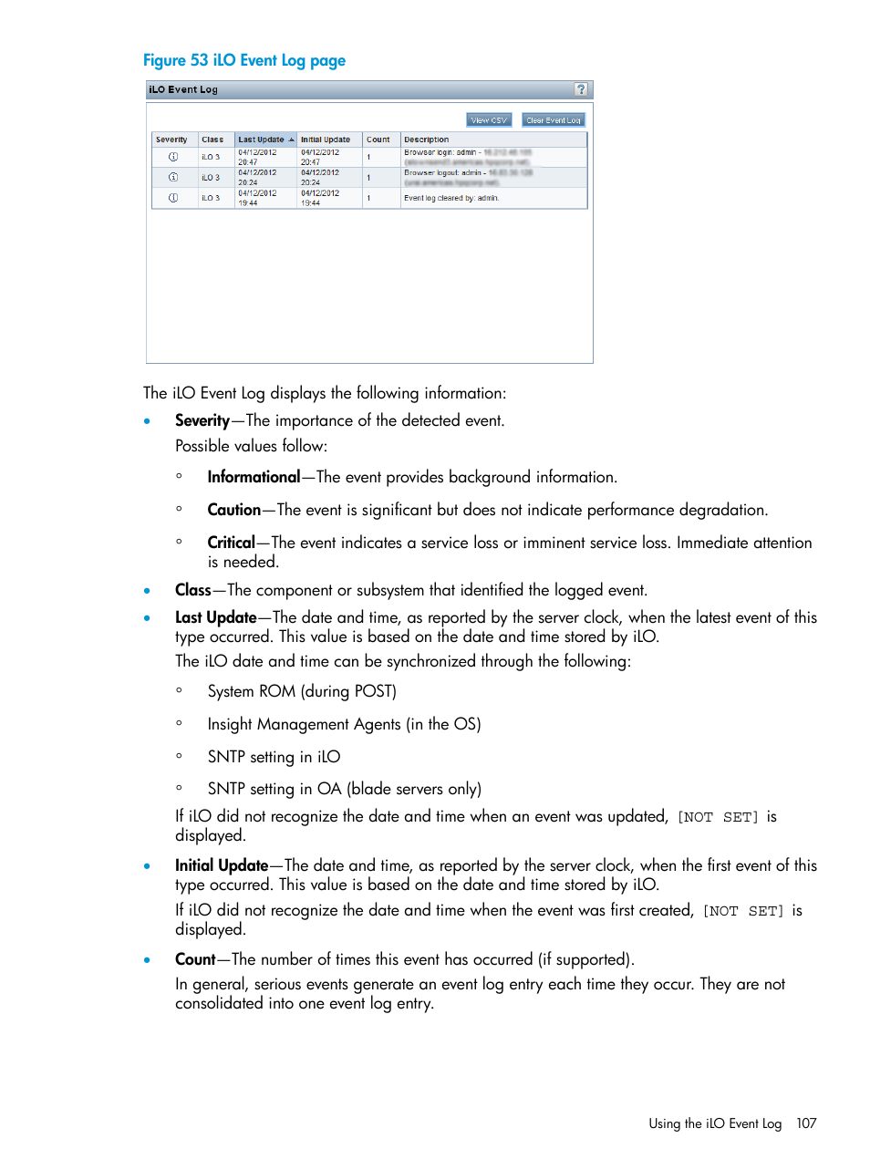 HP Integrated Lights-Out 3 User Manual | Page 107 / 256