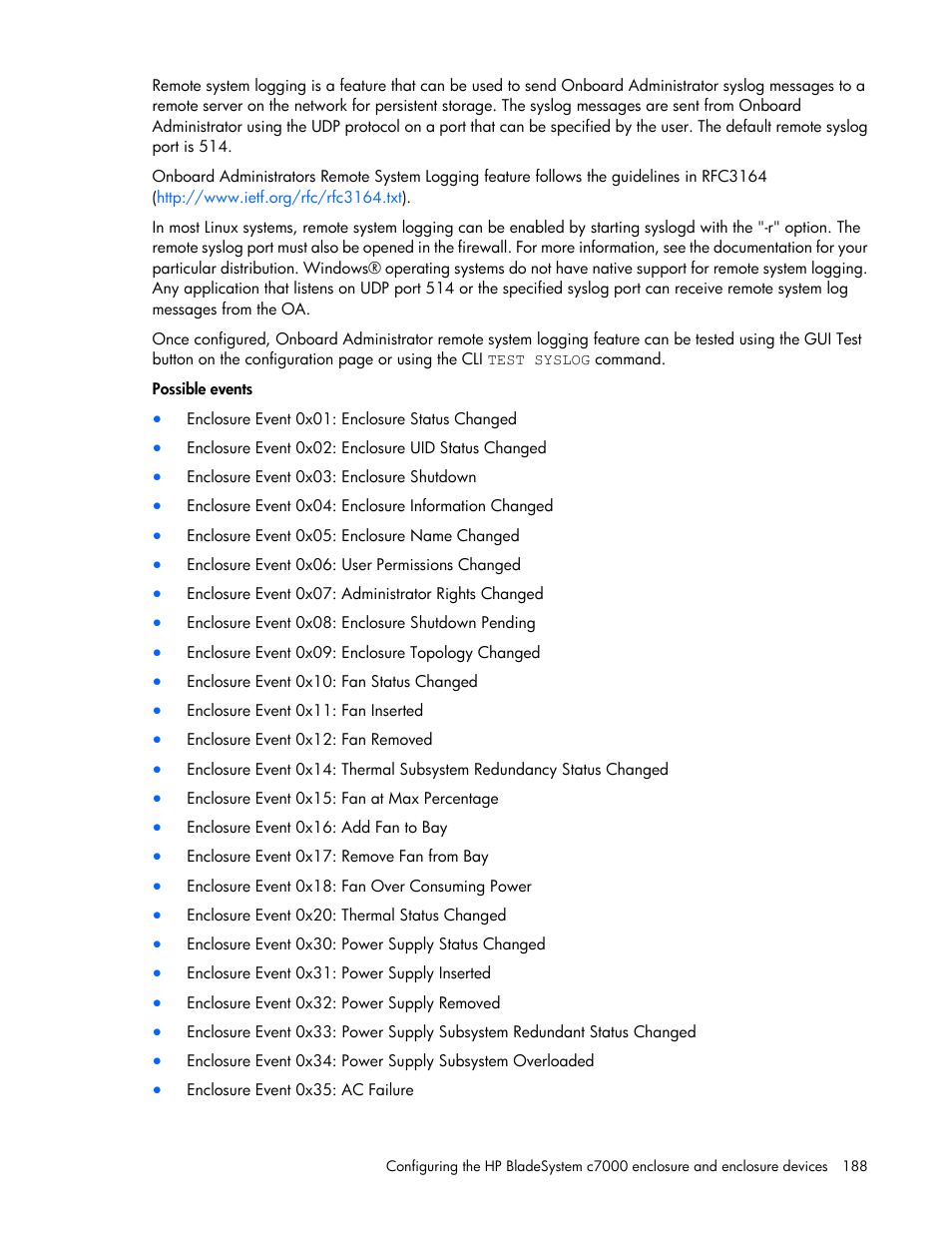 HP Onboard Administrator User Manual | Page 188 / 347