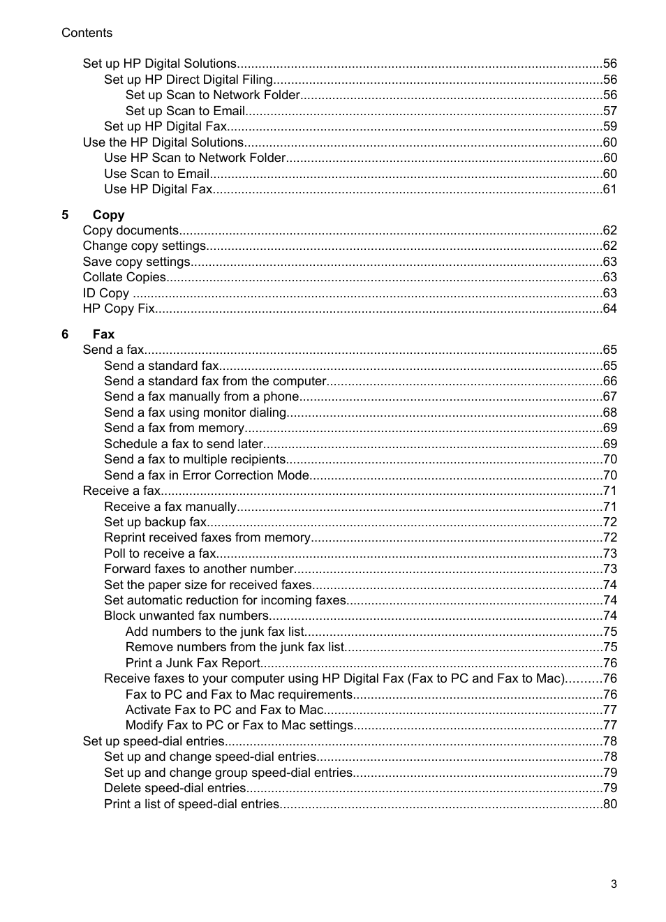 HP Officejet Pro 276dw Multifunction Printer series User Manual | Page 7 / 260