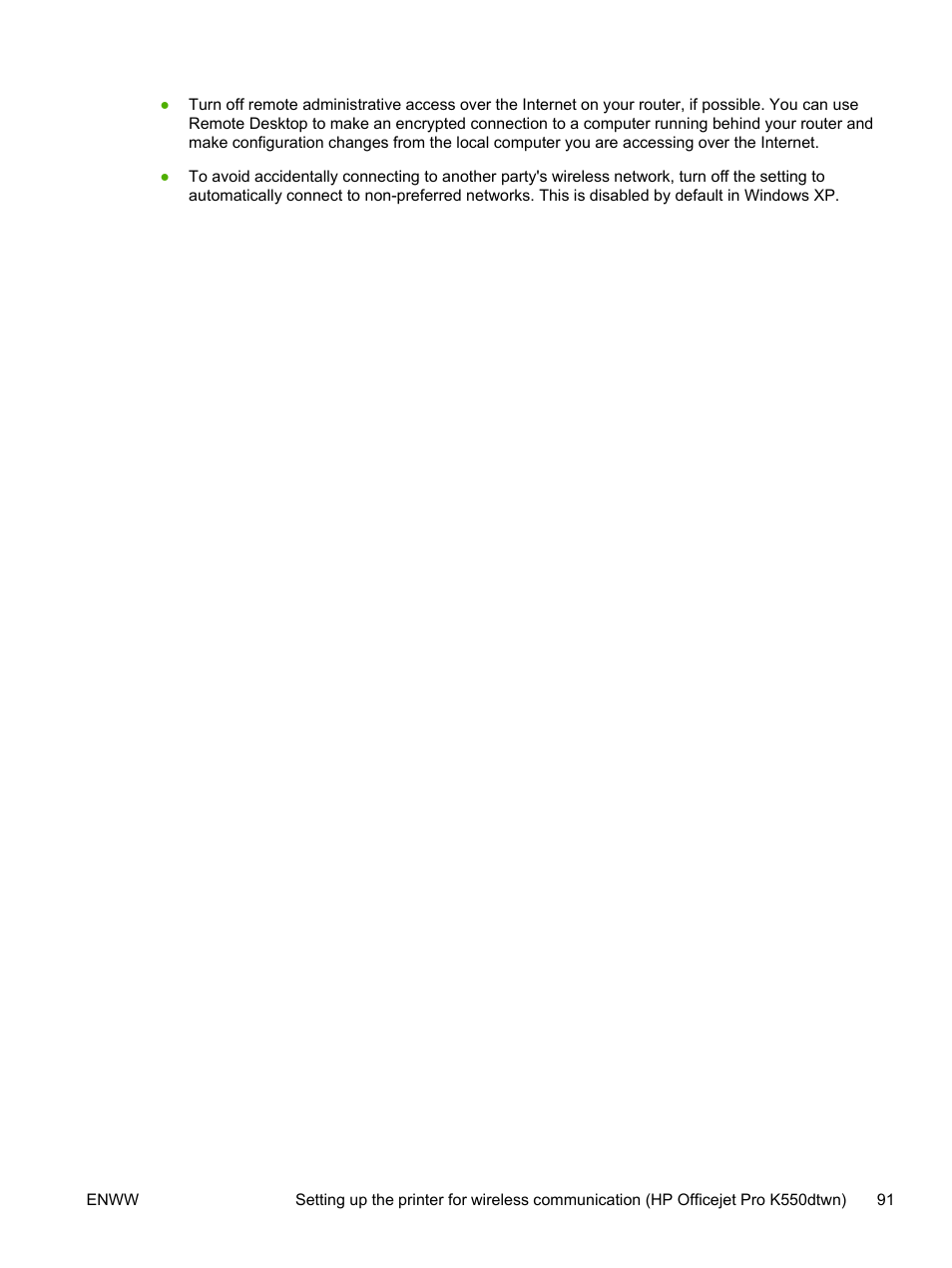 HP Officejet Pro K550 Printer User Manual | Page 99 / 138