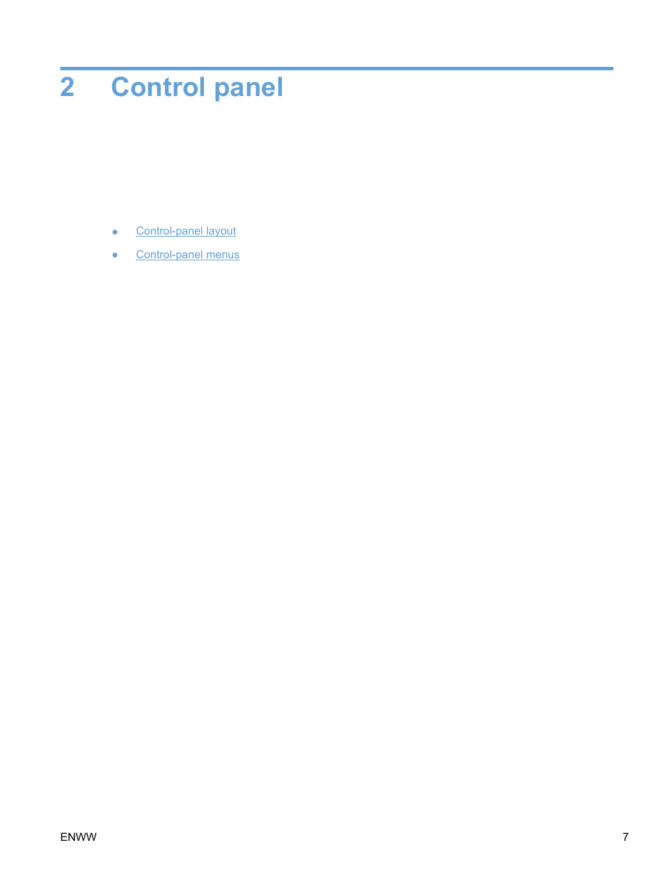 Control panel, 2 control panel, 2control panel | HP Color LaserJet Professional CP5225 Printer series User Manual | Page 19 / 168