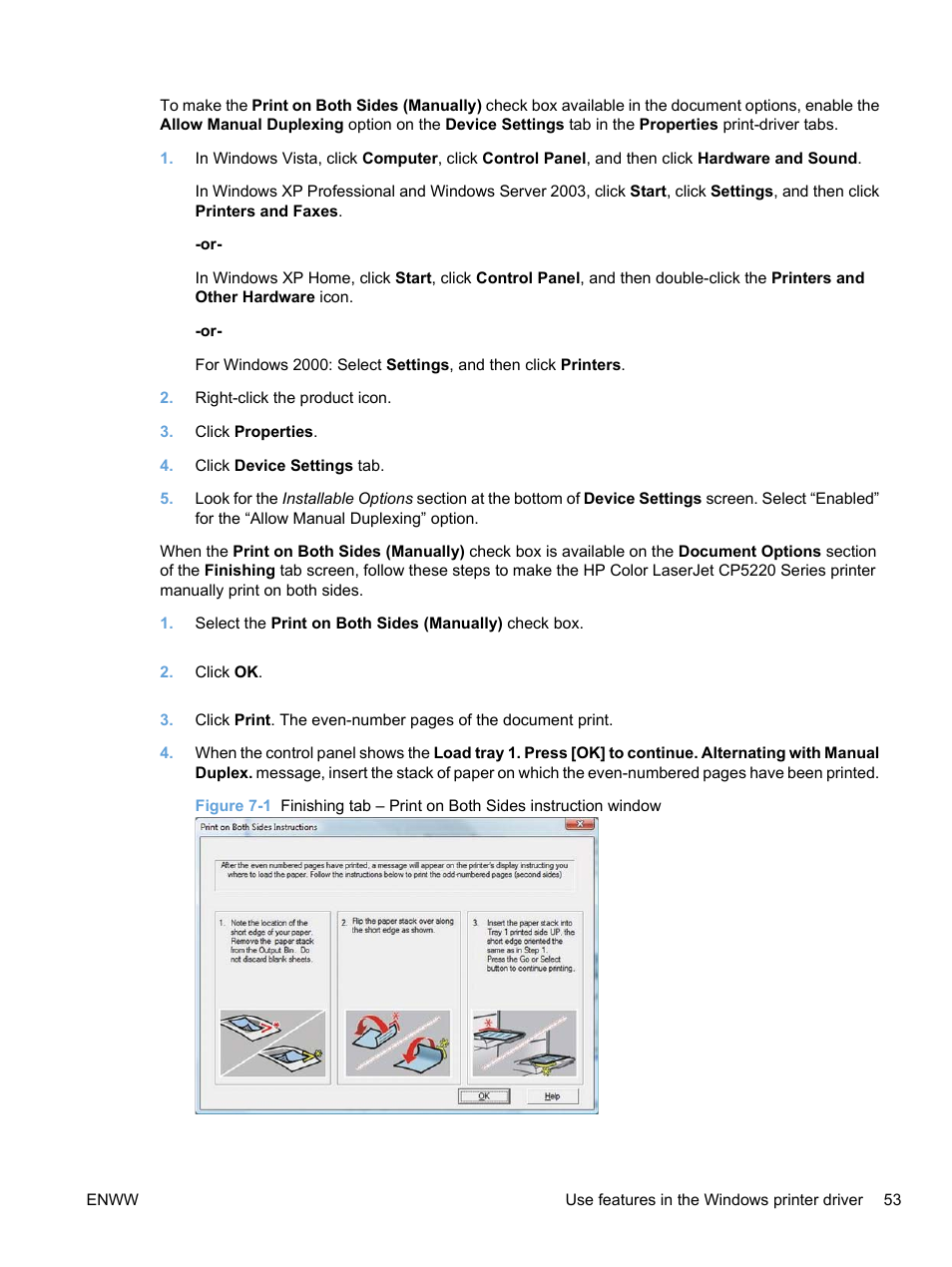 HP Color LaserJet Professional CP5225 Printer series User Manual | Page 65 / 168