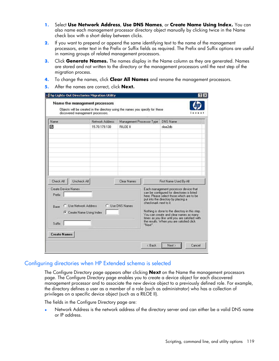 Section | HP Remote Insight Lights-Out Edition II Board User Manual | Page 119 / 205