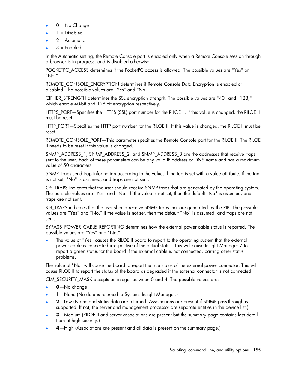 HP Remote Insight Lights-Out Edition II Board User Manual | Page 155 / 205