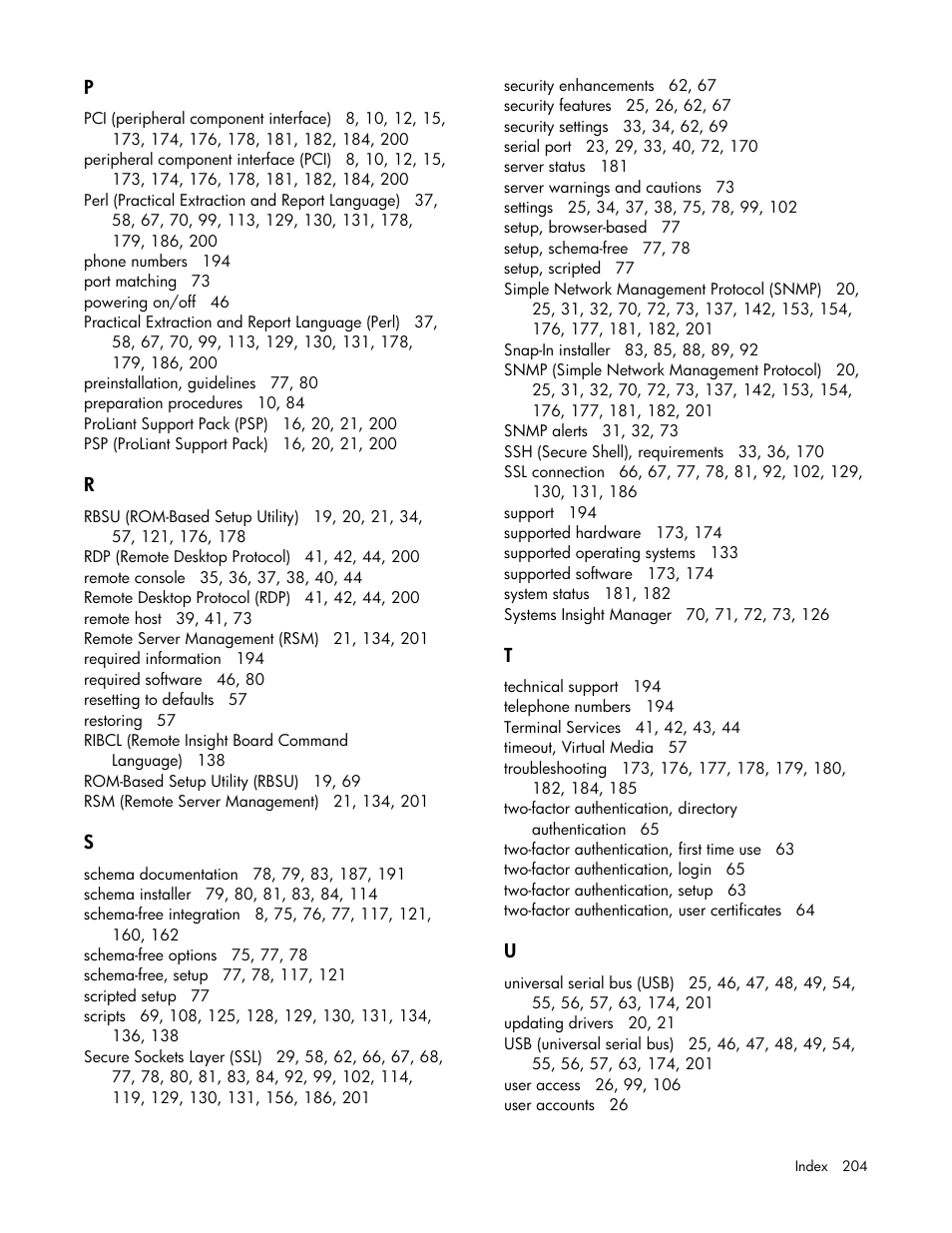 HP Remote Insight Lights-Out Edition II Board User Manual | Page 204 / 205