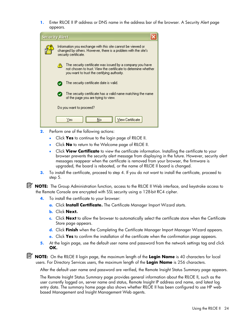 HP Remote Insight Lights-Out Edition II Board User Manual | Page 24 / 205