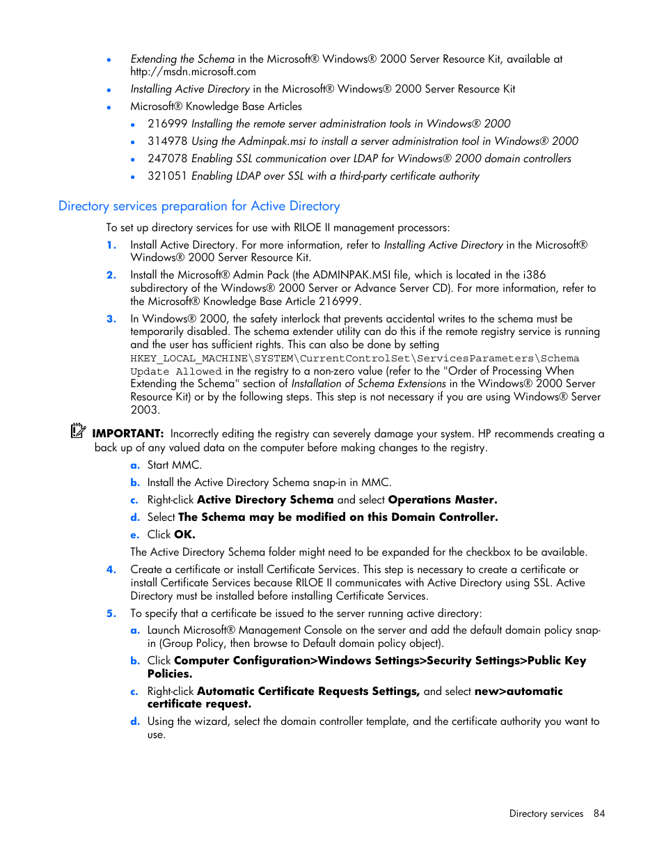 HP Remote Insight Lights-Out Edition II Board User Manual | Page 84 / 205