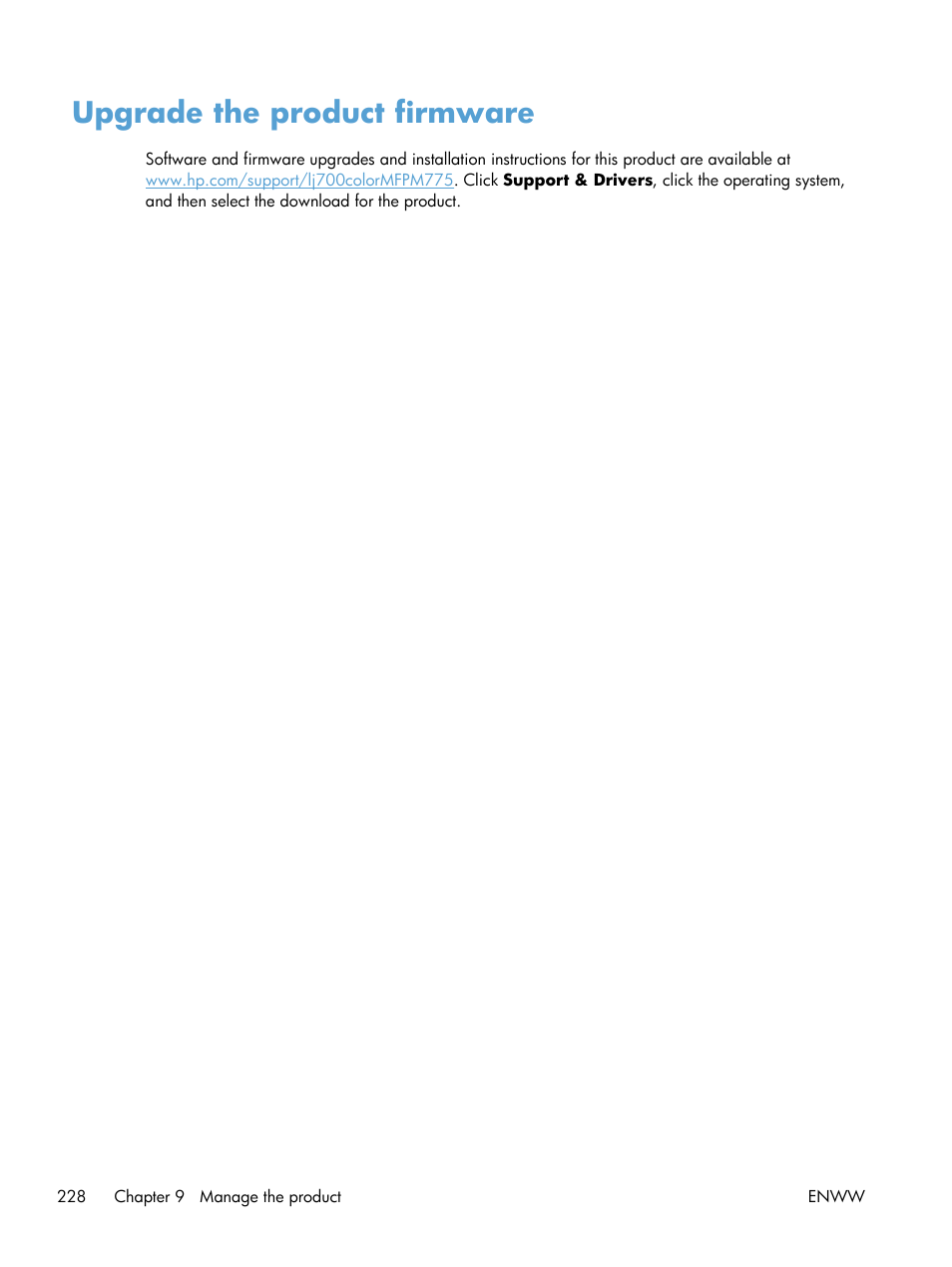 Upgrade the product firmware | HP LaserJet Enterprise 700 color MFP M775 series User Manual | Page 242 / 332