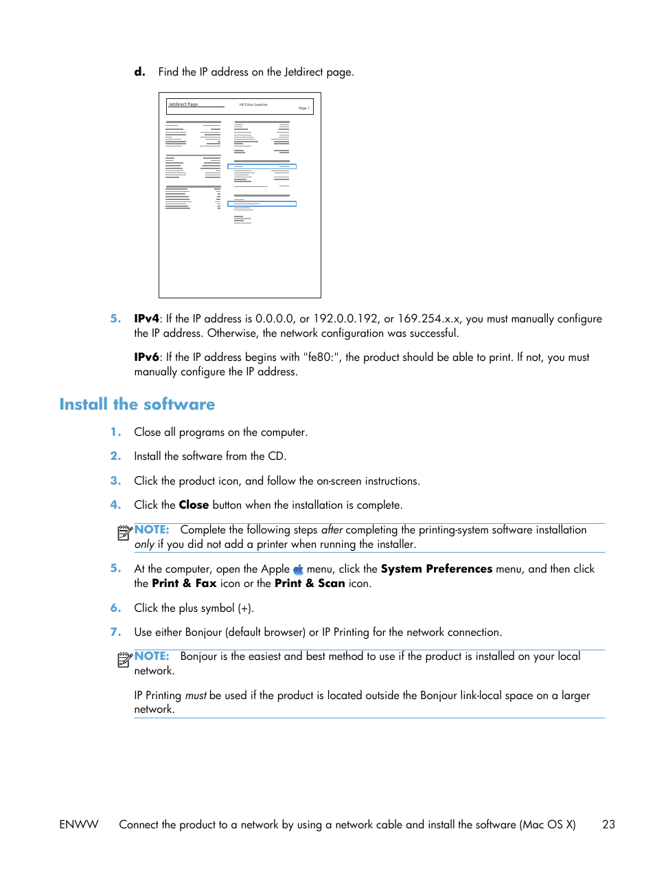 Install the software | HP LaserJet Enterprise 700 color MFP M775 series User Manual | Page 37 / 332