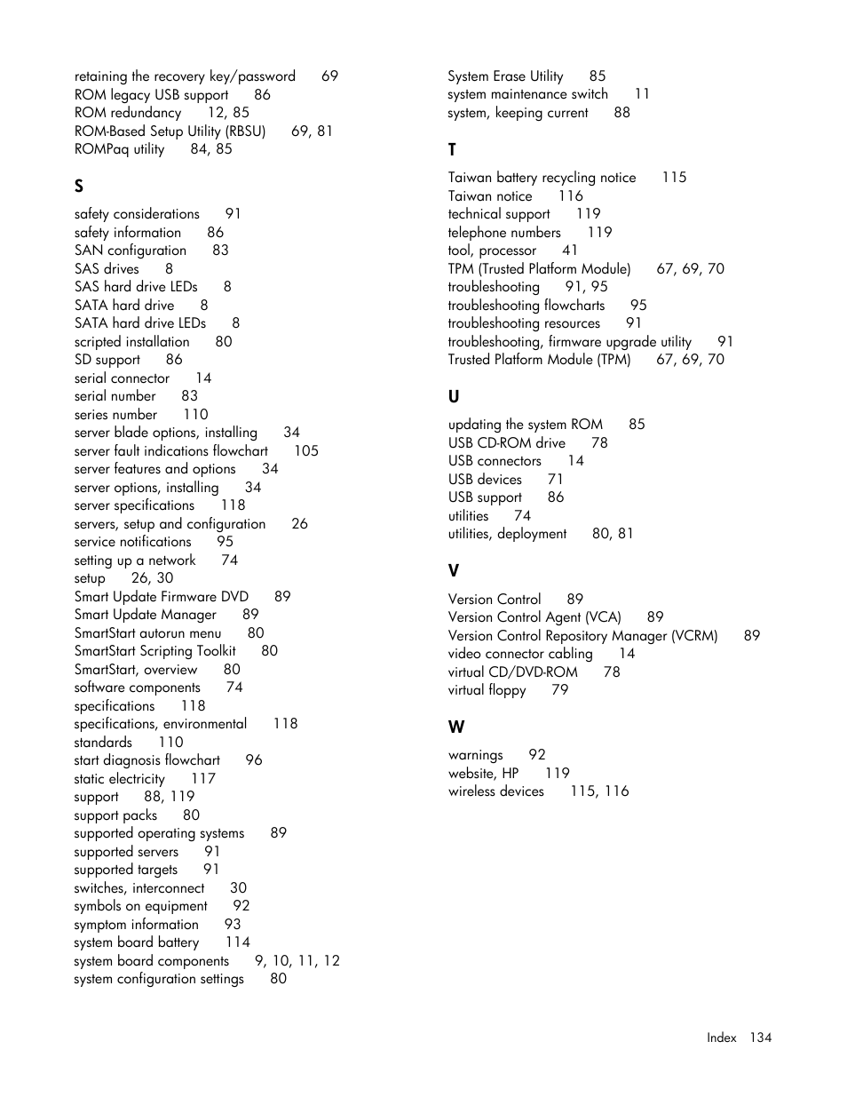 HP ProLiant BL680c G7 Server-Blade User Manual | Page 134 / 134