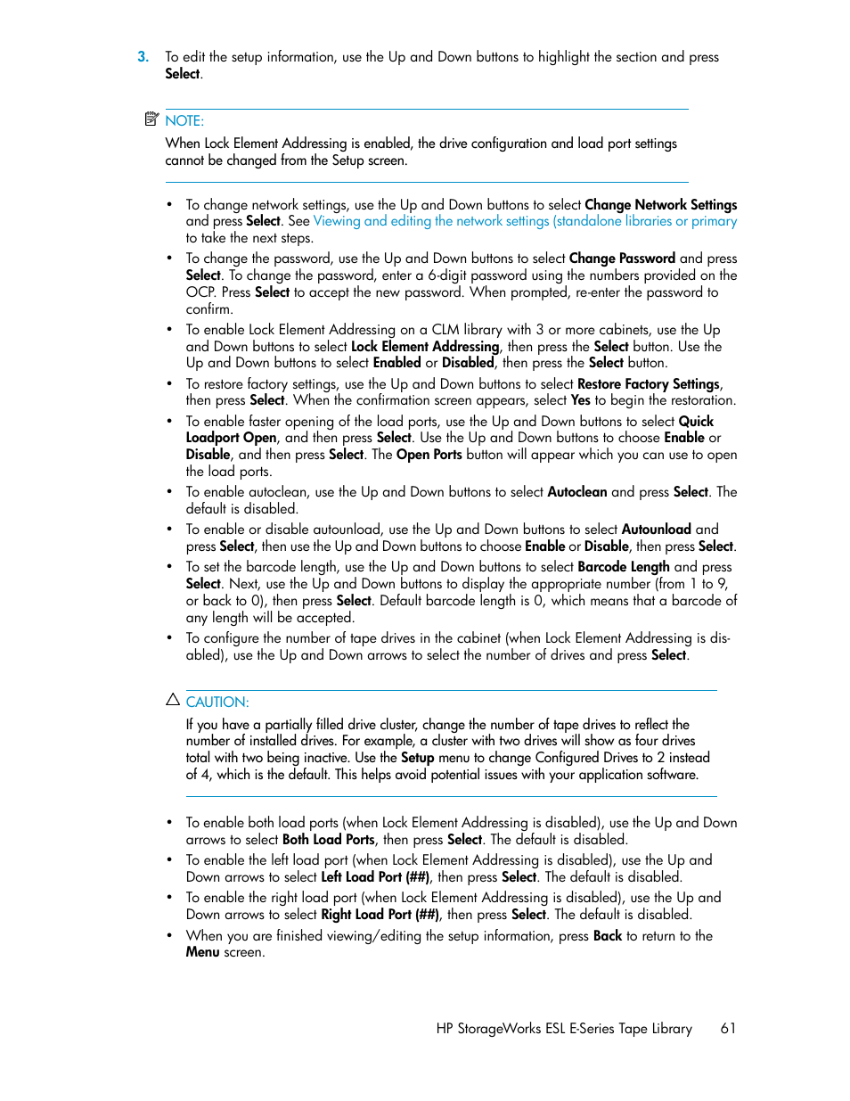 HP ESL E-series Tape Libraries User Manual | Page 61 / 176