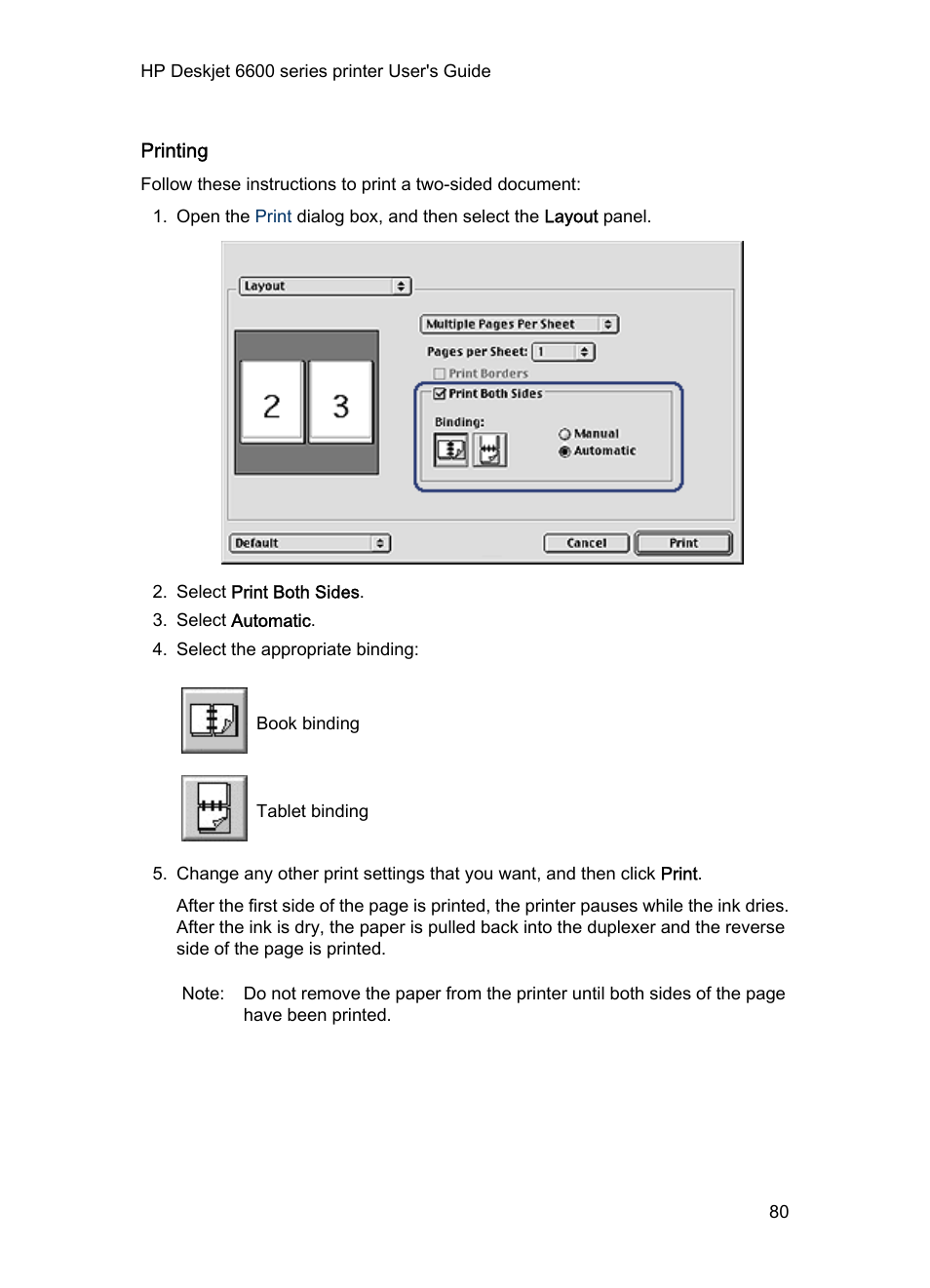 Printing | HP Deskjet 6620 Color Inkjet Printer User Manual | Page 80 / 155