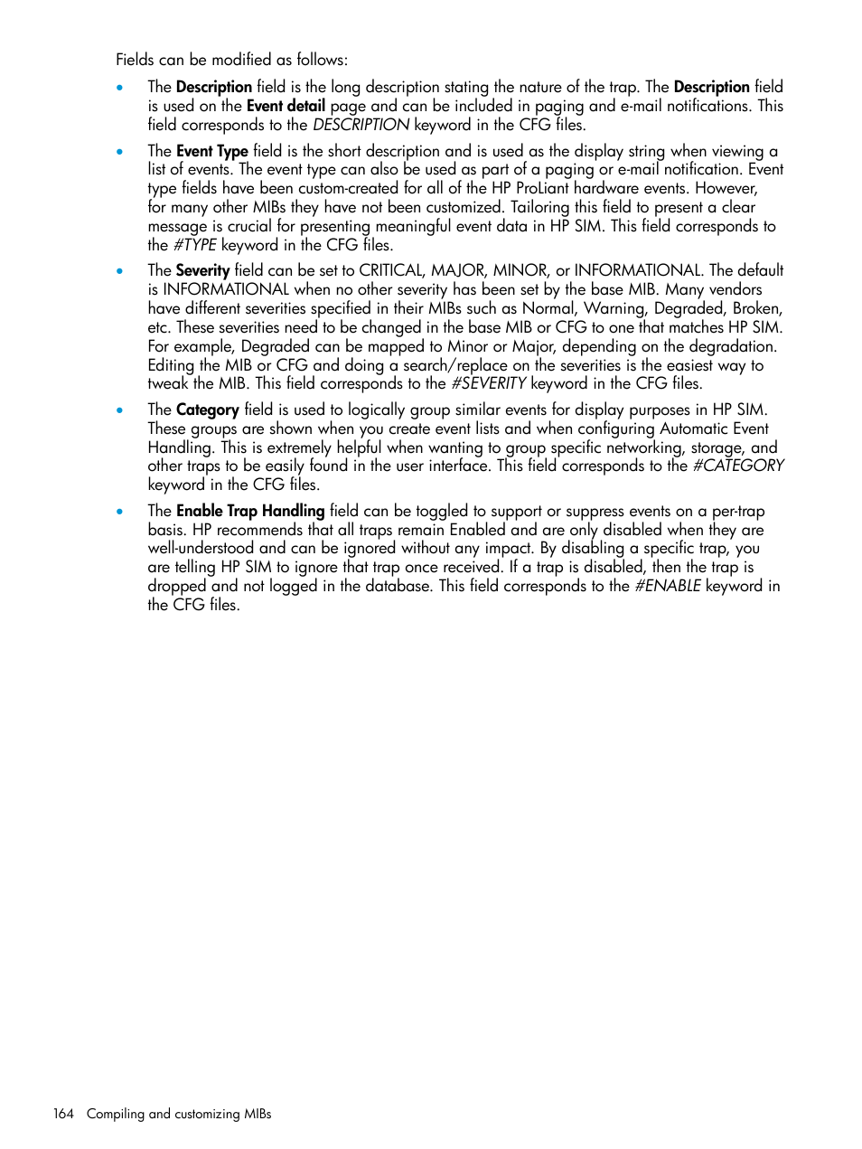 HP Systems Insight Manager User Manual | Page 164 / 259