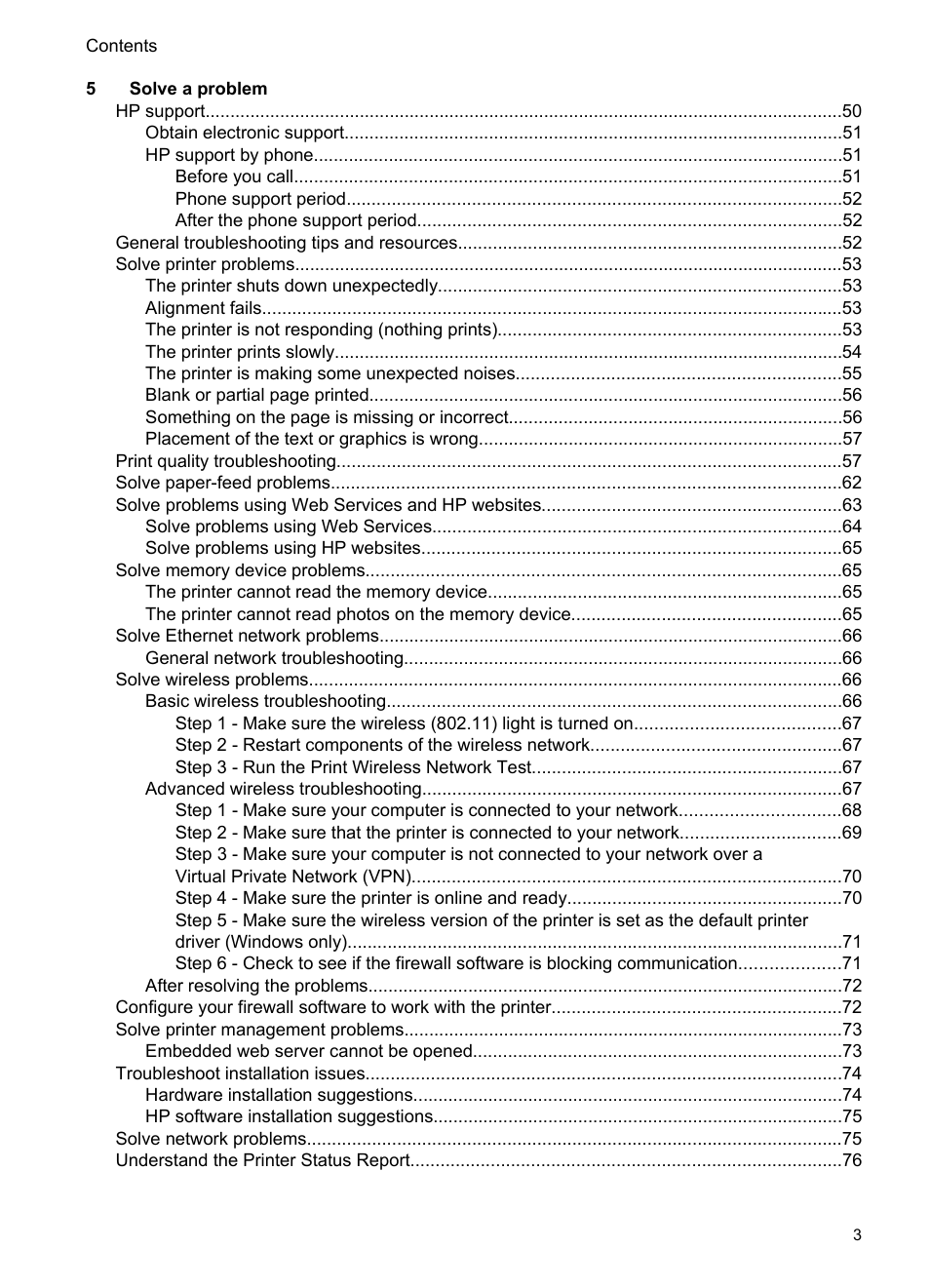 HP Officejet Pro 251dw Printer series User Manual | Page 7 / 150