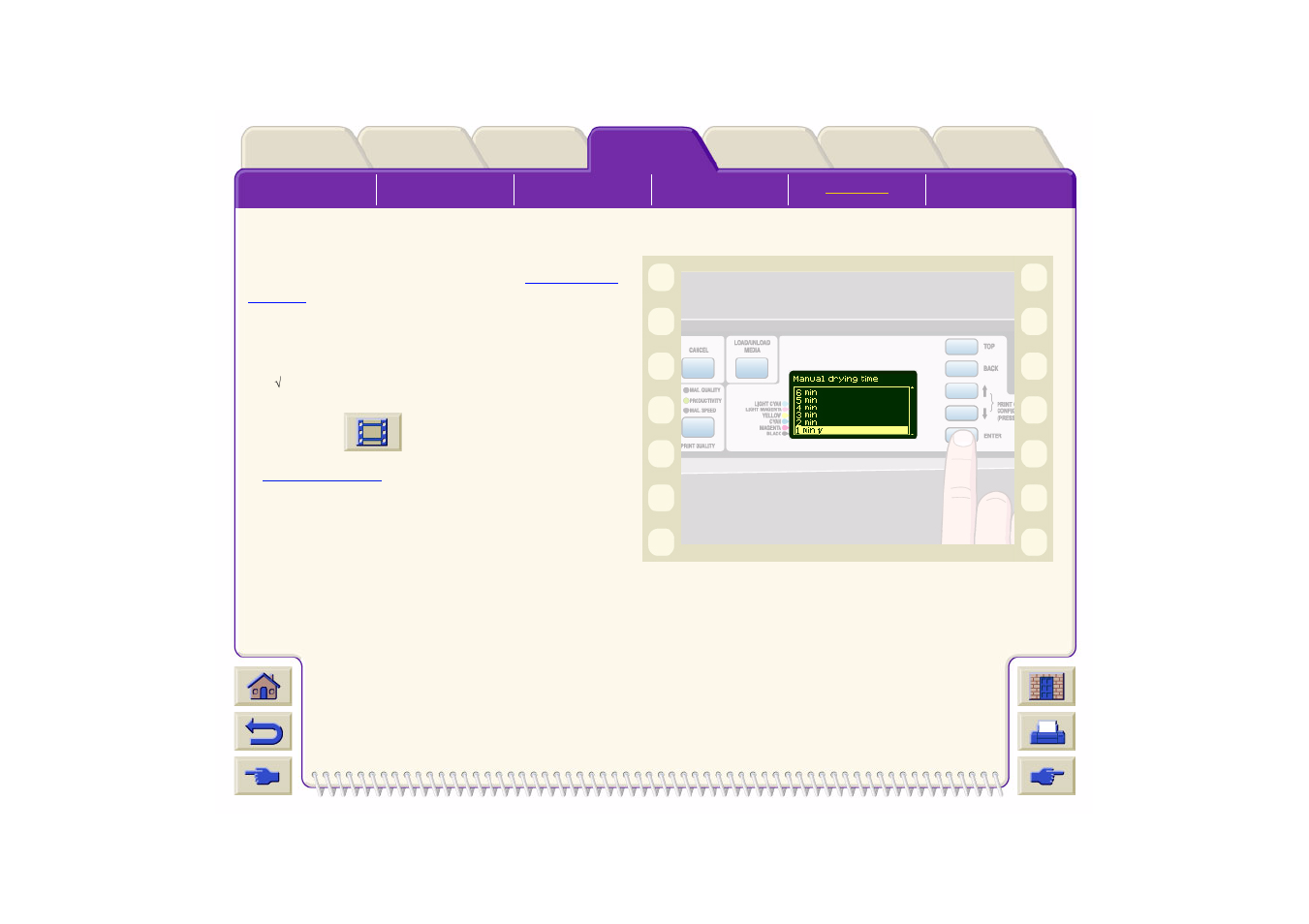 Changing the drying time, Changing the drying, Time | HP DesignJet 500 User Manual | Page 148 / 268