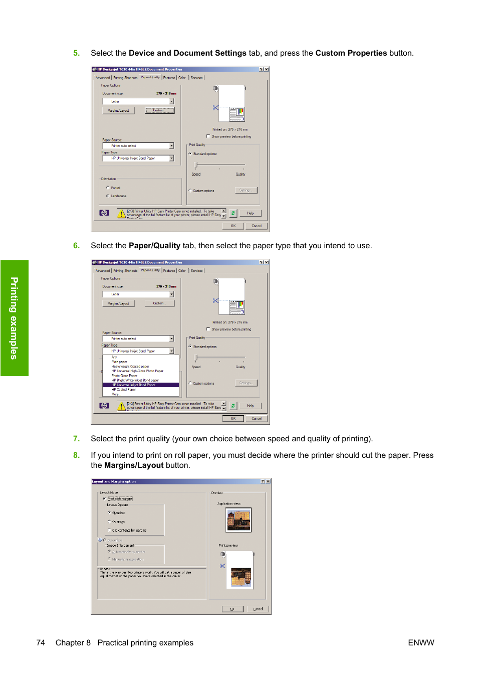 HP Designjet T610 Printer series User Manual | Page 84 / 181