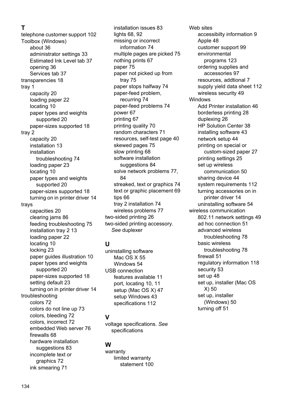 HP Officejet Pro 8000 - A809 User Manual | Page 138 / 140