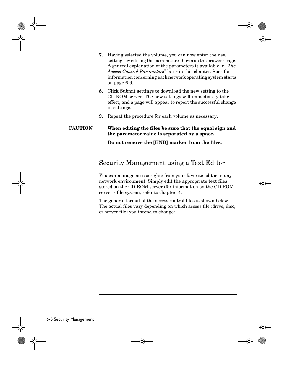 Security management using a text editor, Security management using a text editor -6 | HP Surestore NAS User Manual | Page 68 / 110