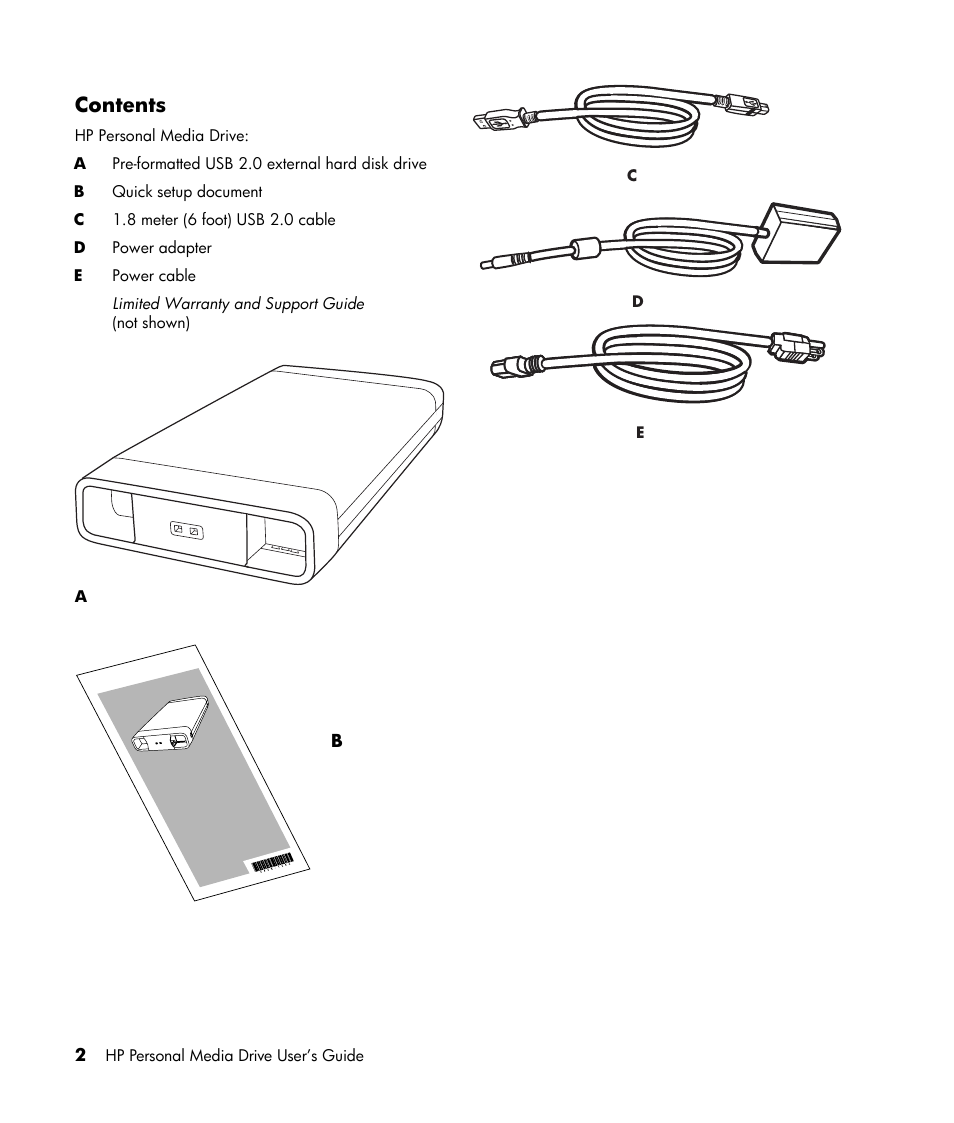 HP HD20000x Personal Media Drive User Manual | Page 5 / 14