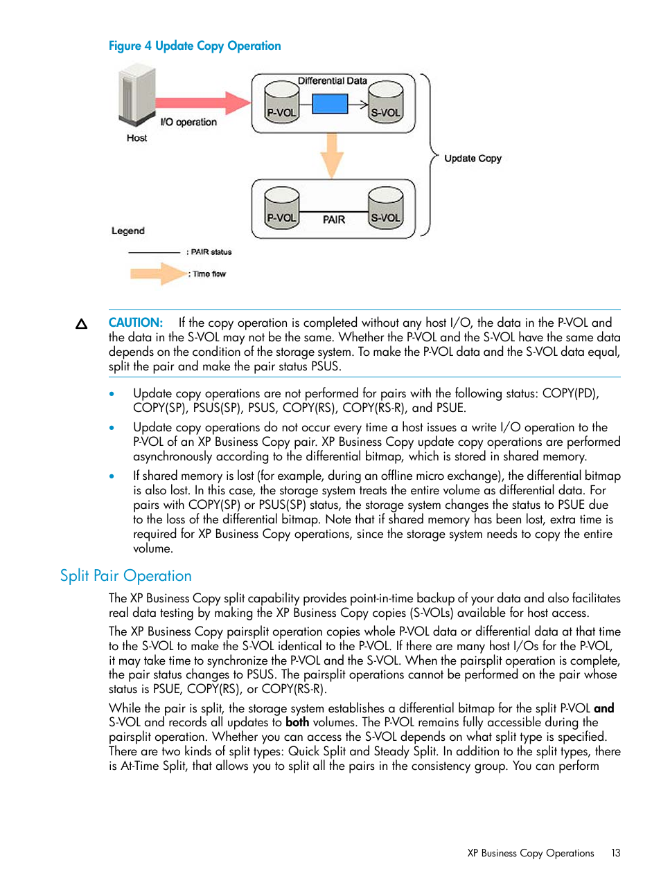 Split pair operation | HP XP Business Copy Software User Manual | Page 13 / 113
