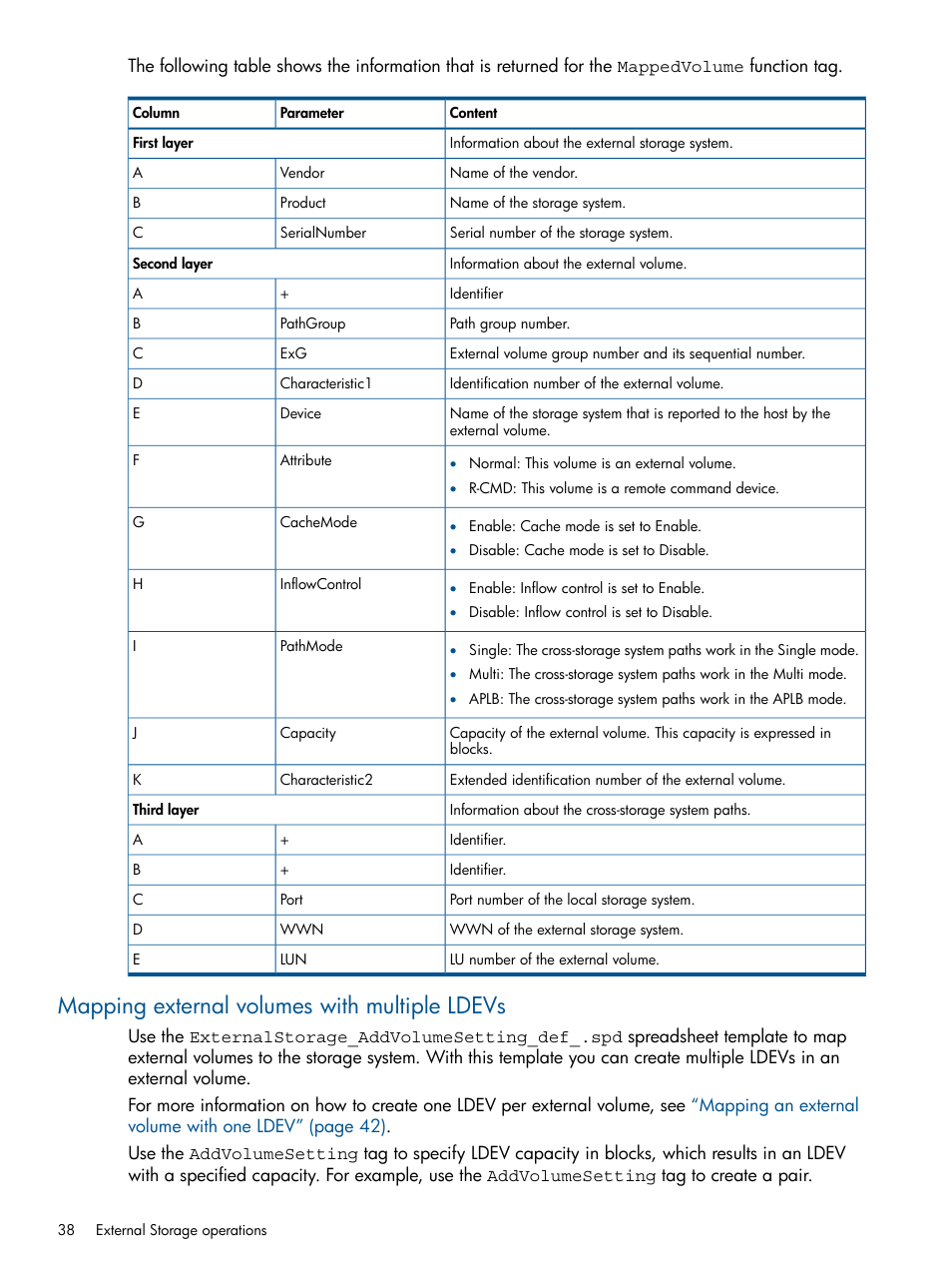 Mapping external volumes with multiple ldevs | HP XP P9500 Storage User Manual | Page 38 / 78