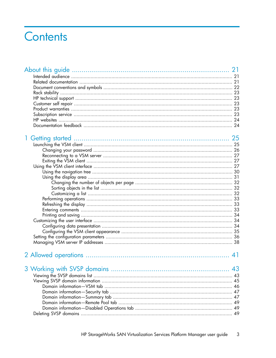HP SAN Virtualization Services Platform User Manual | Page 3 / 382