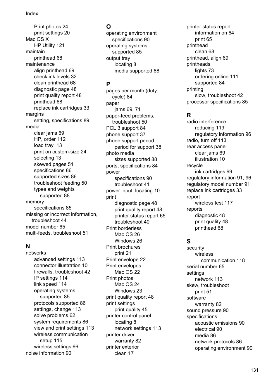 HP Officejet 6100 User Manual | Page 135 / 138