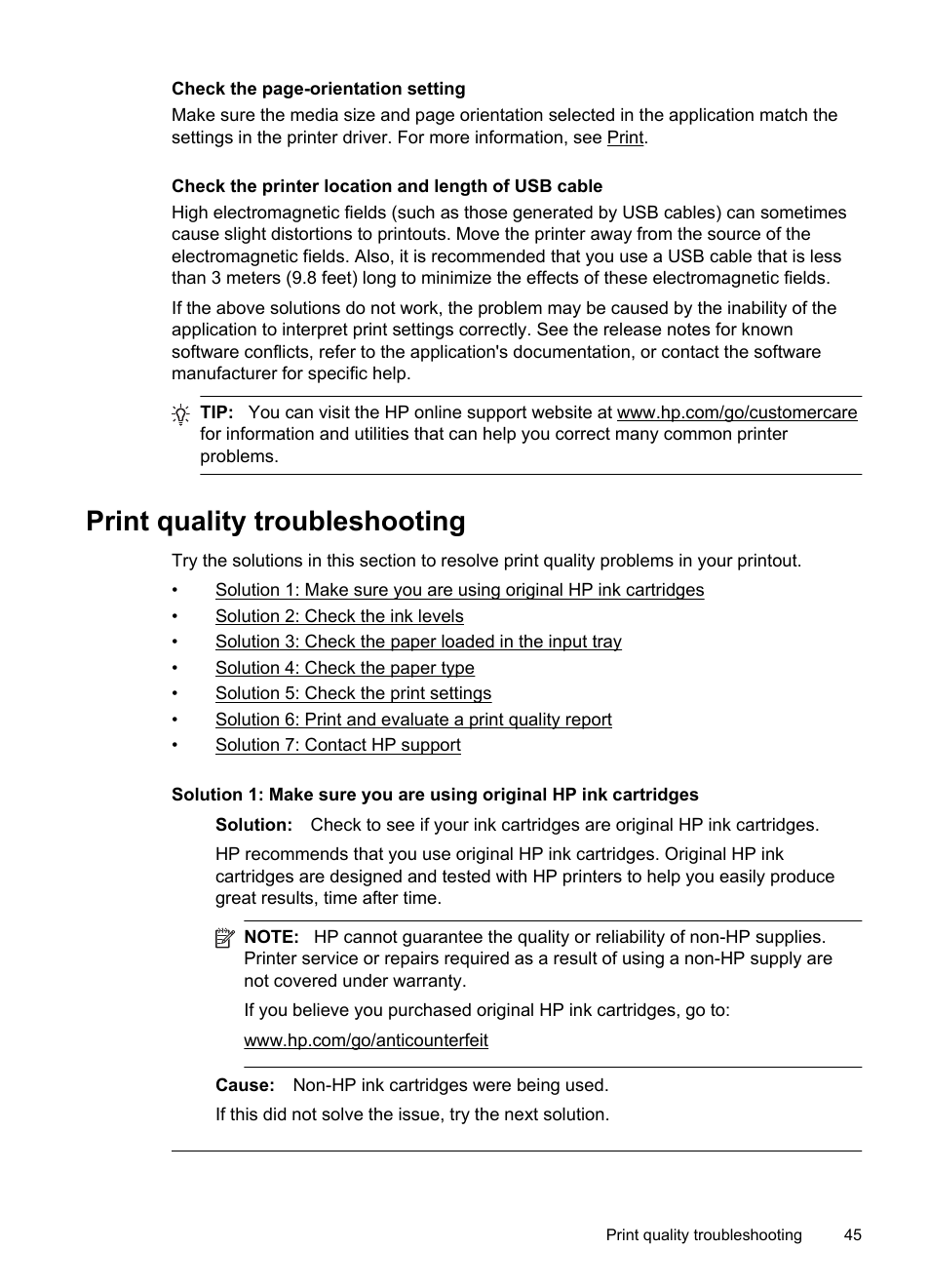 Print quality troubleshooting | HP Officejet 6100 User Manual | Page 49 / 138
