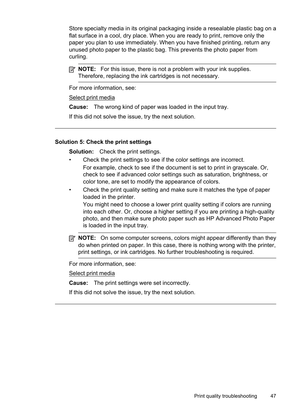 Solution 5: check the print settings | HP Officejet 6100 User Manual | Page 51 / 138
