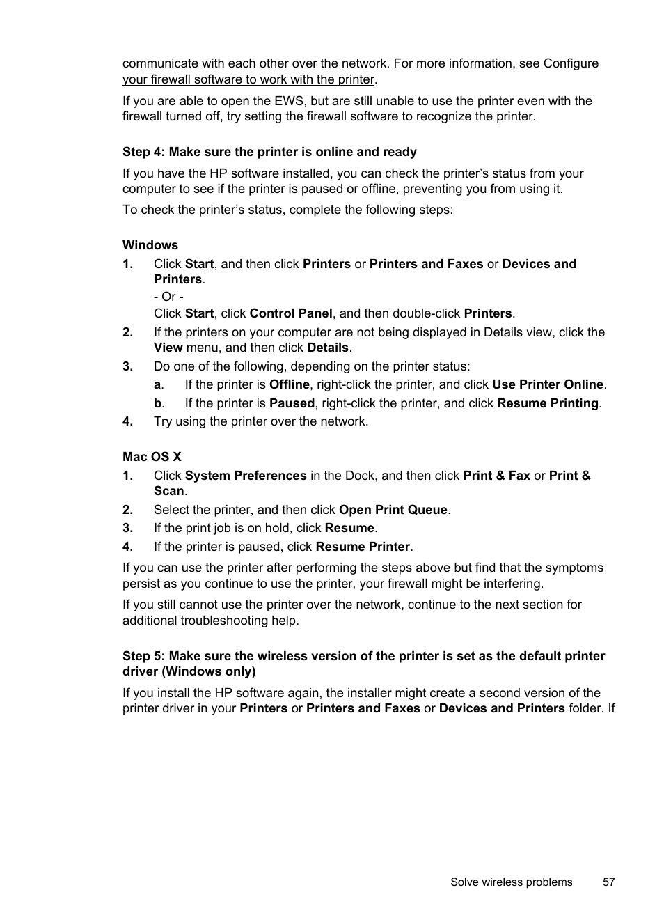 Step 4: make sure the printer is online and ready | HP Officejet 6100 User Manual | Page 61 / 138