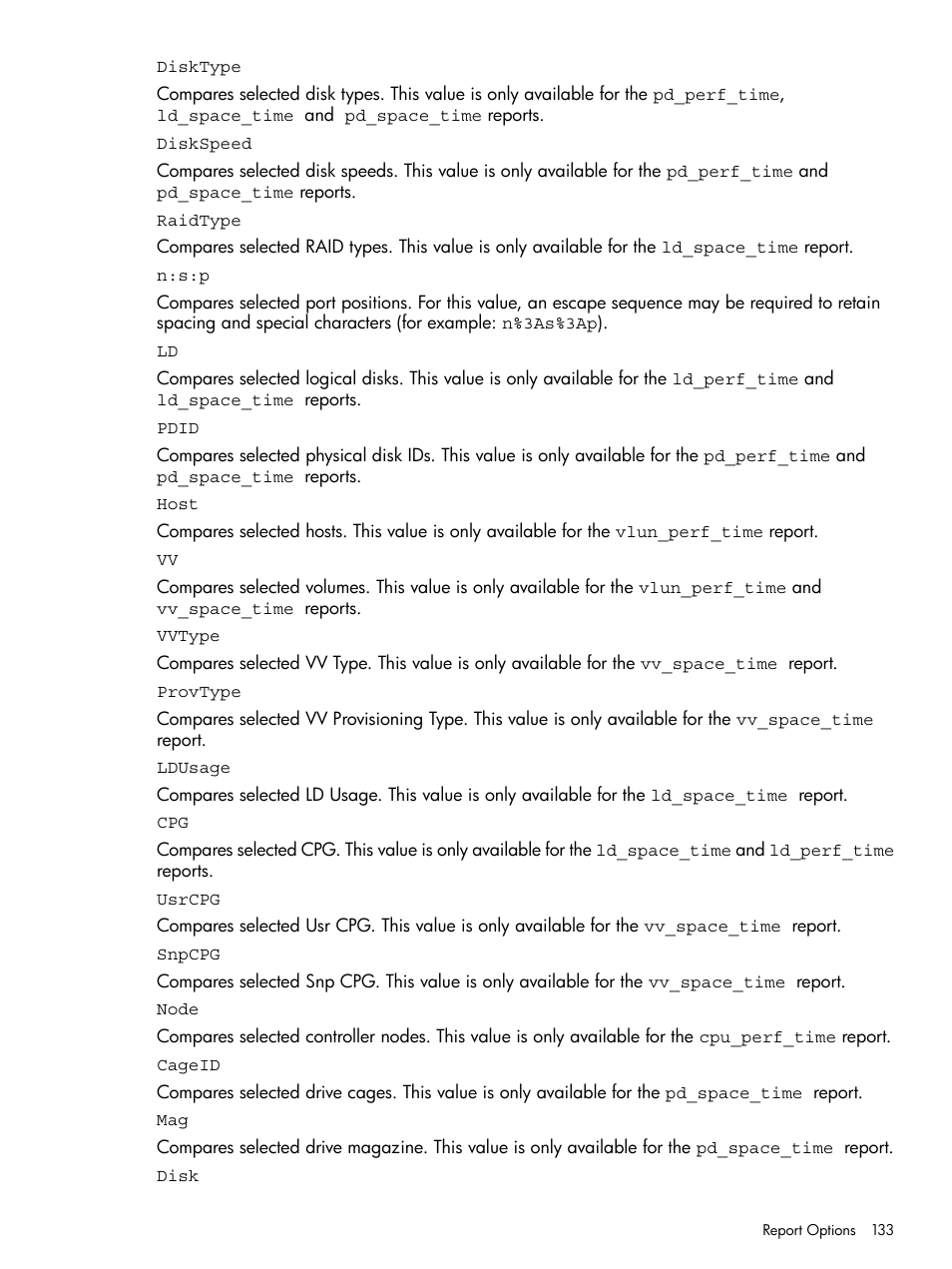 HP 3PAR System Reporter Software User Manual | Page 133 / 239