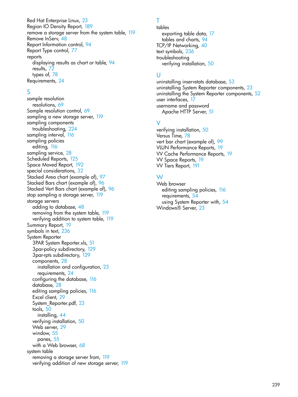 HP 3PAR System Reporter Software User Manual | Page 239 / 239