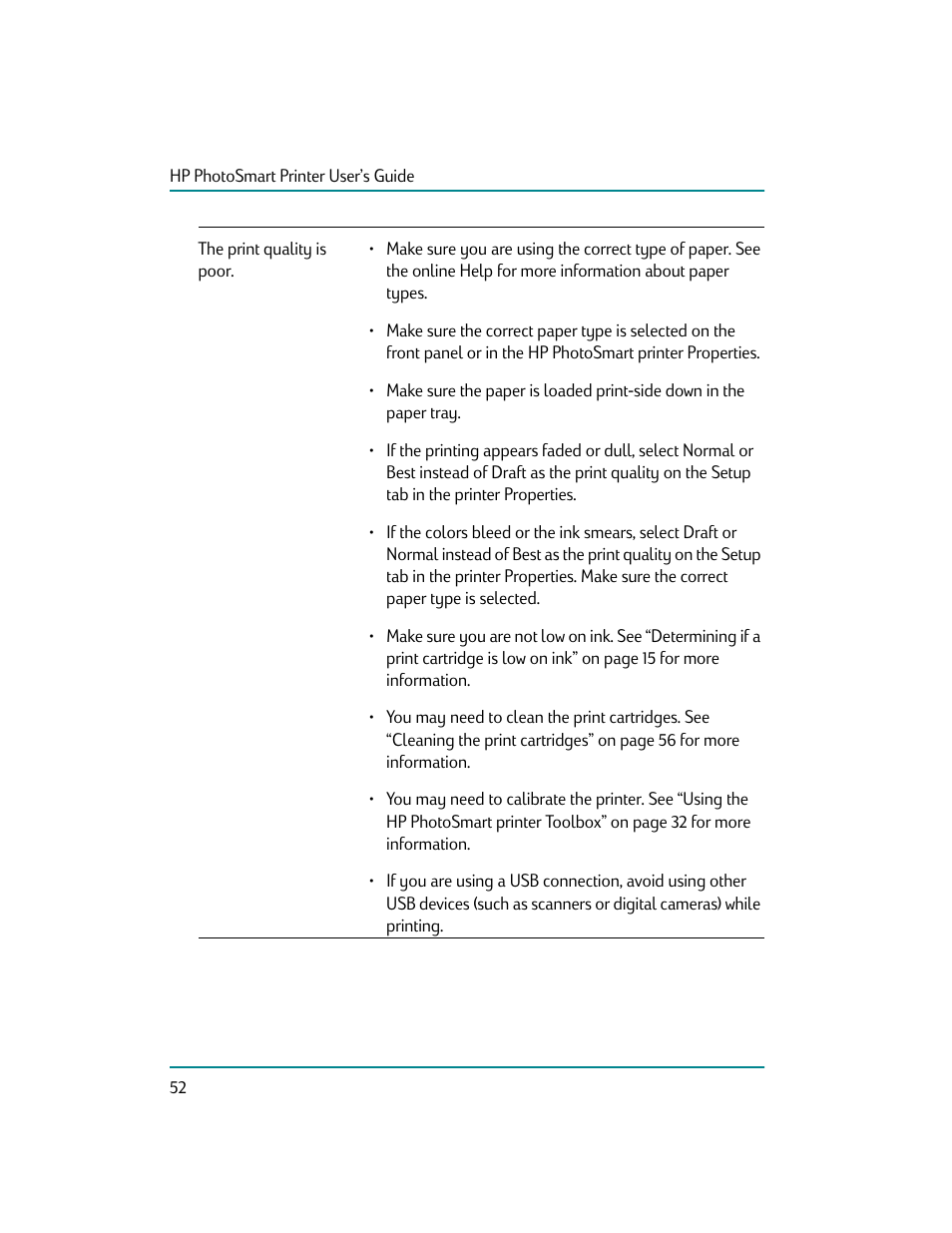 HP Photosmart p1000 1000 Printer User Manual | Page 58 / 70