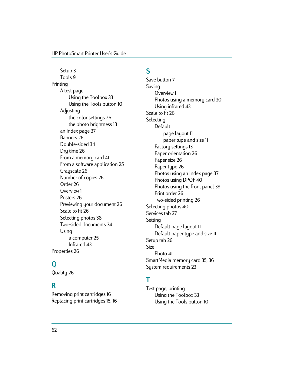 HP Photosmart p1000 1000 Printer User Manual | Page 68 / 70