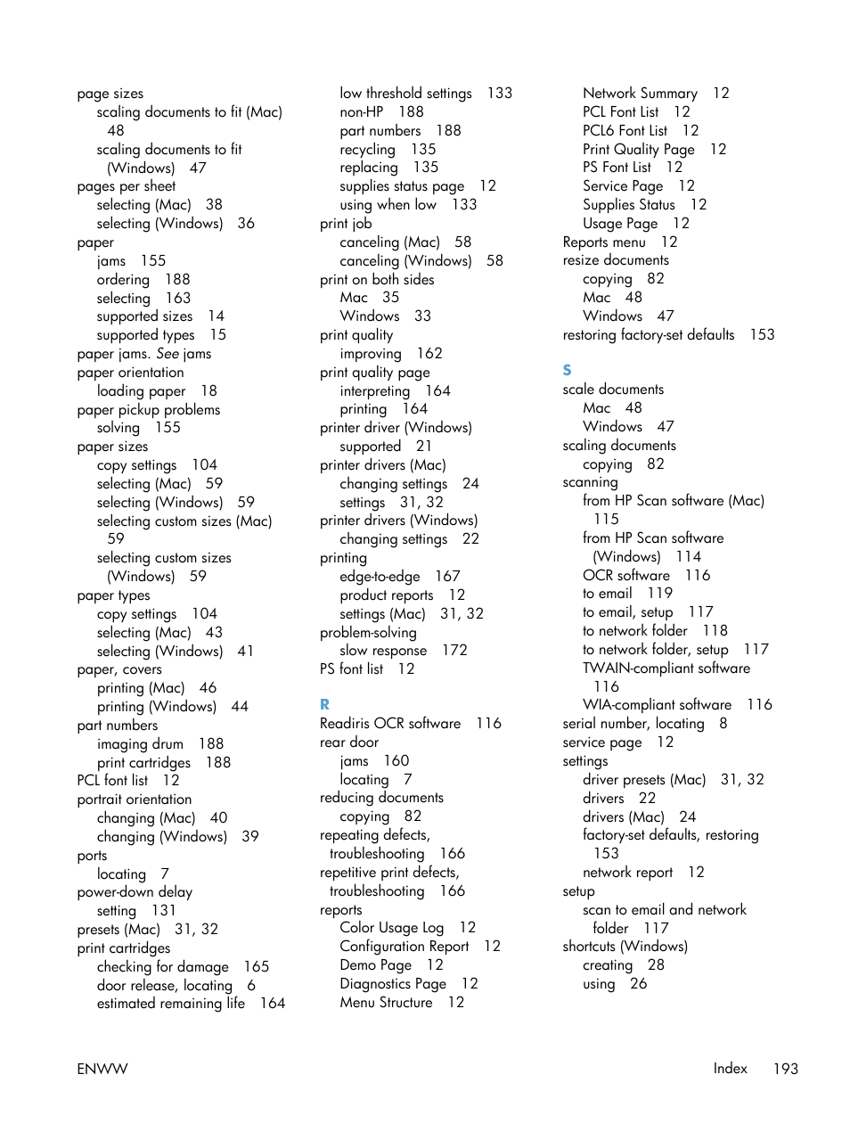HP TopShot LaserJet Pro M275 MFP User Manual | Page 203 / 206